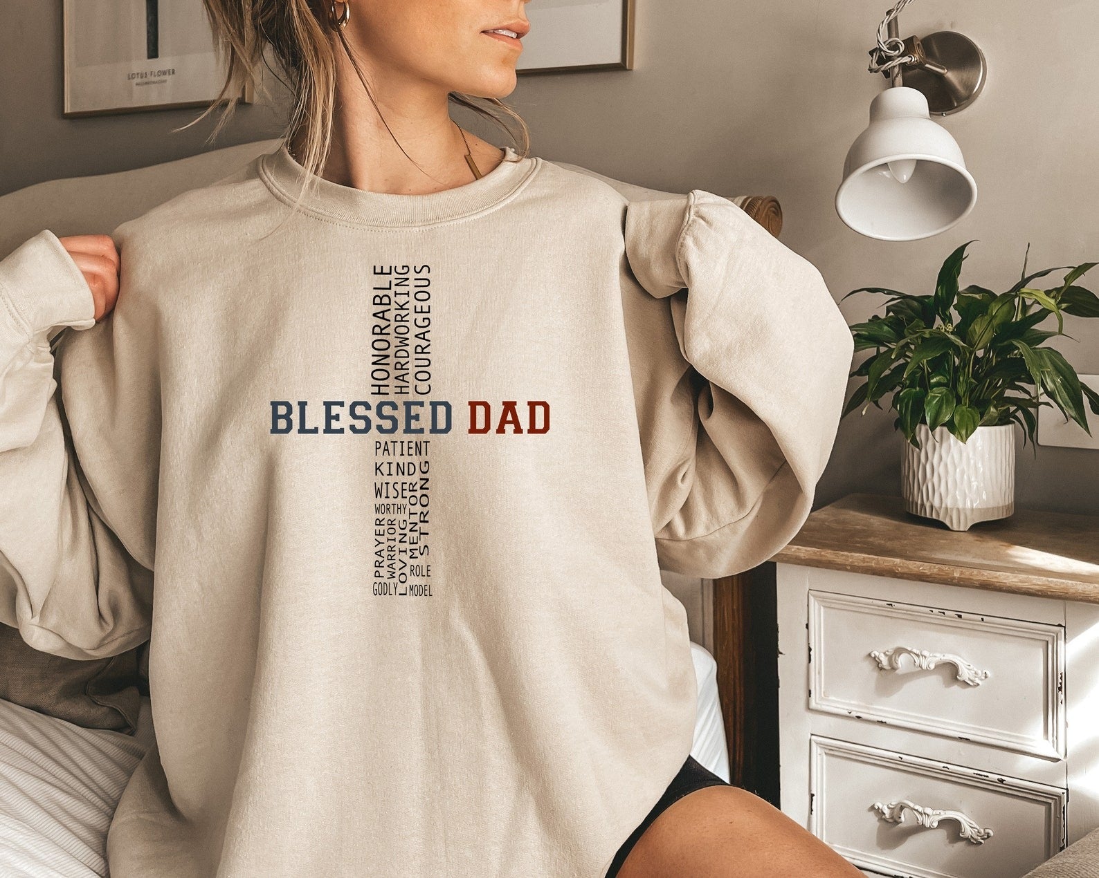 Blessed Dad Shirt Cross Shirt Christian Shirt Faith Hope Shirt Religious Shirt Jesus Cross Shirt Fathers Day Shirt Dad Gift For Father